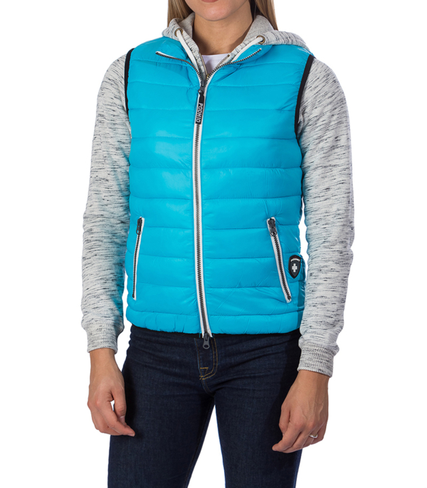 Gilet Podhio Donna OVATTA “DOWN IMITATION” - TURCHESE