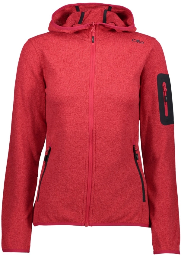 Cmp Woman Softshell Zip Hood Rosso - Franceschi Sport