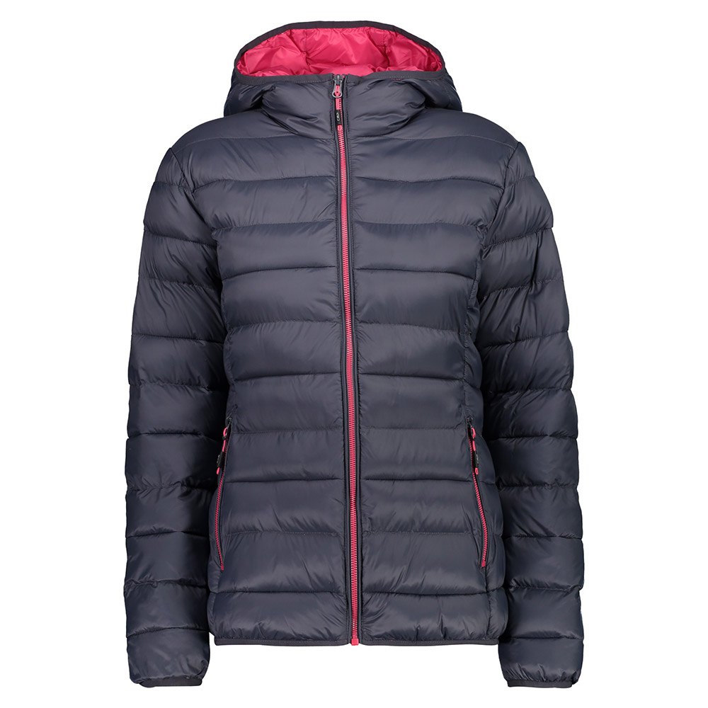 Cmp Woman Jacket Fix Hood Antracite/ciclamino - Franceschi Sport | Windbreakers