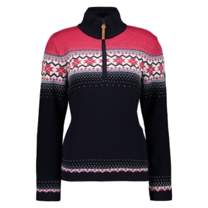 Cmp Woman Knitted Pullover blu/fuxia - Franceschi Sport