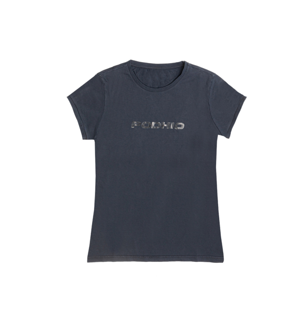 T-shirt Podhio donna glitter blu navy