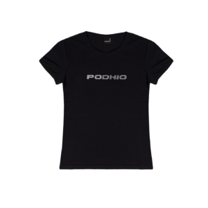 Podhio T-shirt Donna Glitter Nero