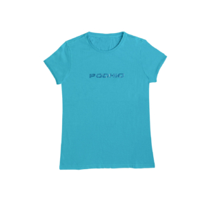 Podhio T-shirt Donna Glitter Turchese